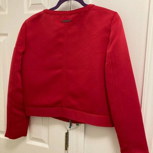 NEW - ARMANI EXCHANGE Collarless Blazer Jacket, Size M Coral Pink - Picture 6 of 7